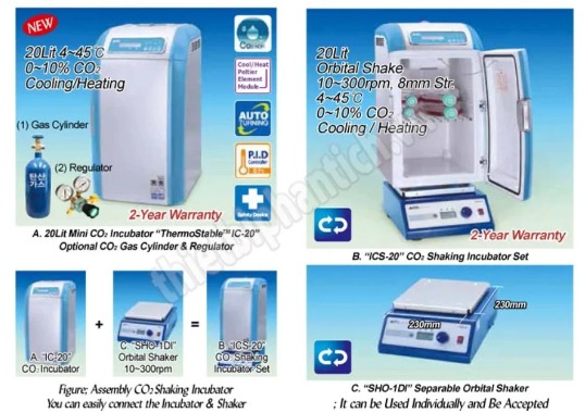 Tủ ấm CO2 Model: ThermoStable IC-20 / ICS-20, Hãng: DAIHAN Scientific/Hàn Quốc