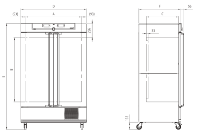 Tủ ấm lạnh dùng máy nén khí 449L loại ICP450, Hãng Memmert/Đức
