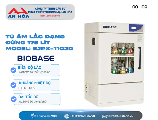 Tủ ấm lắc dạng đứng 175 lít hãng: Biobase/Trung Quốc