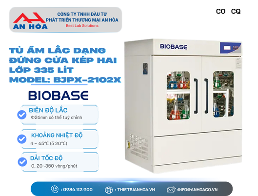 Tủ ấm lắc dạng đứng cửa kép hai lớp 335 lít hãng: Biobase/Trung Quốc