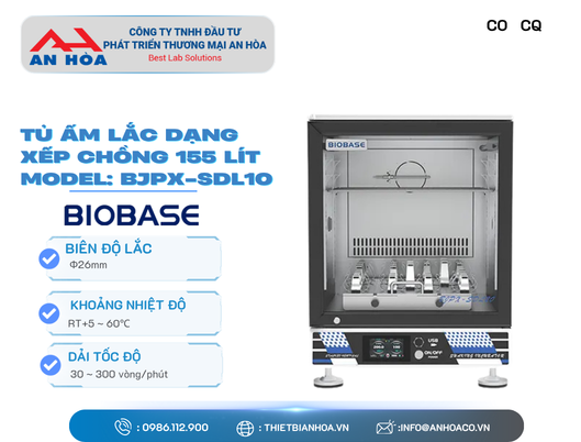 Tủ ấm lắc dạng xếp chồng dòng 155 lít BJPX-SDL hãng: Biobase/Trung Quốc