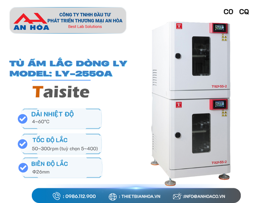 Tủ ấm lắc dòng LY model LY-2550A, LY-2550B hãng Taisitelab/Mỹ