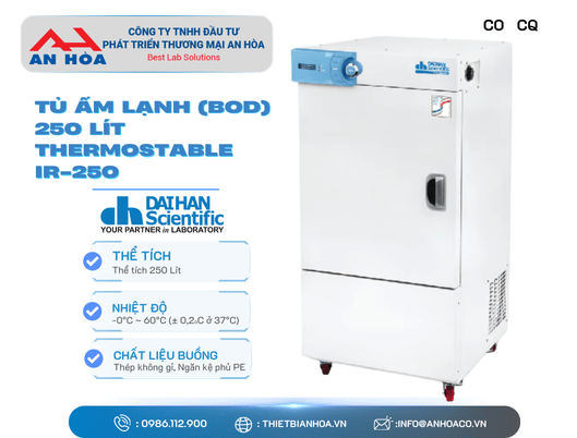 TỦ ẤM LẠNH (BOD) 250 LÍT. MODEL: ThermoStable IR-250. HÃNG: DAIHAN Scientific/HÀN QUỐC
