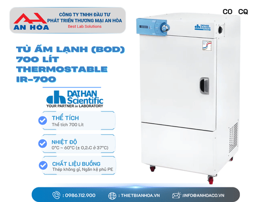 TỦ ẤM LẠNH (BOD) 700 LÍT. MODEL: ThermoStable IR-700. HÃNG: DAIHAN Scientific/HÀN QUỐC