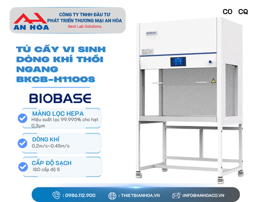 Tủ cấy vi sinh dòng khí ngang, model BKCB-H1100S và BKCB-H1300S, Hãng Biobase/Trung Quốc