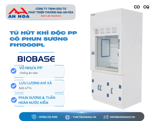 Tủ hút khí độc PP phun sương hãng: Biobase/Trung Quốc