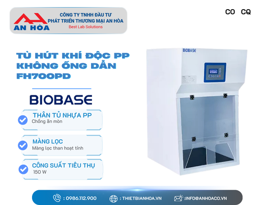 Tủ hút khí độc PP không ống dẫn hãng: Biobase/Trung Quốc
