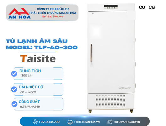 Tủ lạnh âm sâu −40°C 300 Lít Model TLF-40-300 hãng Taisitelab/Mỹ