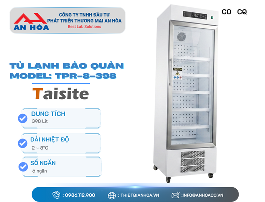 Tủ lạnh bảo quản 398 Lít Model TPR-8-398 hãng Taisitelab/Mỹ