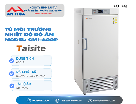 Tủ môi trường nhiệt độ độ ẩm 400 Lít CMI-400P hãng Taisitelab/Mỹ