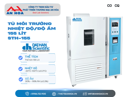 TỦ MÔI TRƯỜNG NHIỆT ĐỘ/ĐỘ ẨM 155 LÍT. MODEL: STH-155. HÃNG: DAIHAN Scientific/HÀN QUỐC