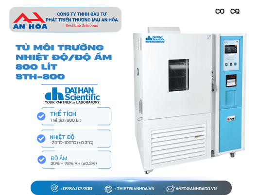 TỦ MÔI TRƯỜNG NHIỆT ĐỘ/ĐỘ ẨM 800 LÍT. MODEL: STH-800. HÃNG: DAIHAN Scientific/HÀN QUỐC
