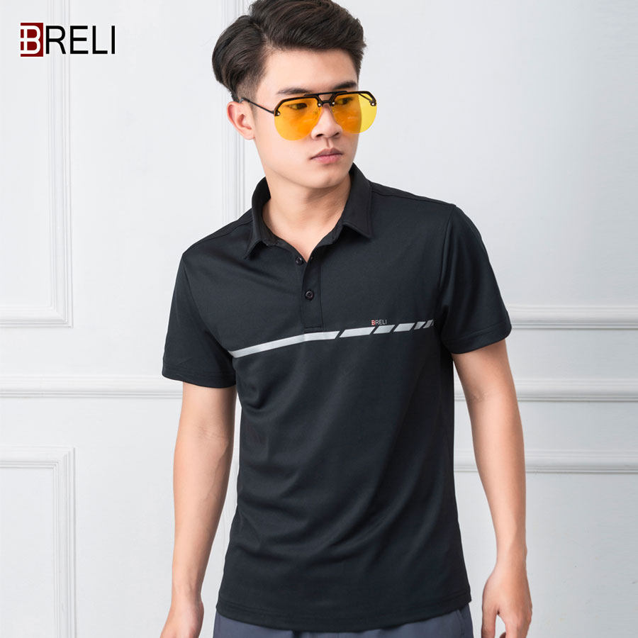 Áo thun nam thể thao Breli - BAS2101-BLK