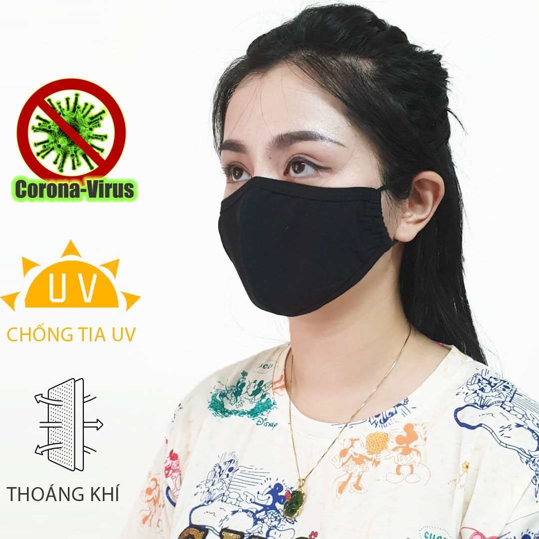 Khẩu trang vải kháng khuẩn Breli - KT003-BK