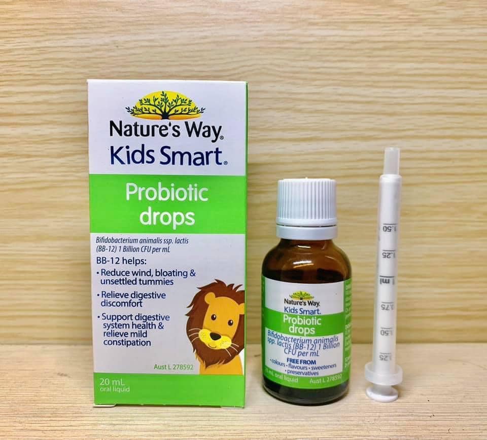 Men vi sinh Nature's Way Kid Smart Probiotics Drops 20ml