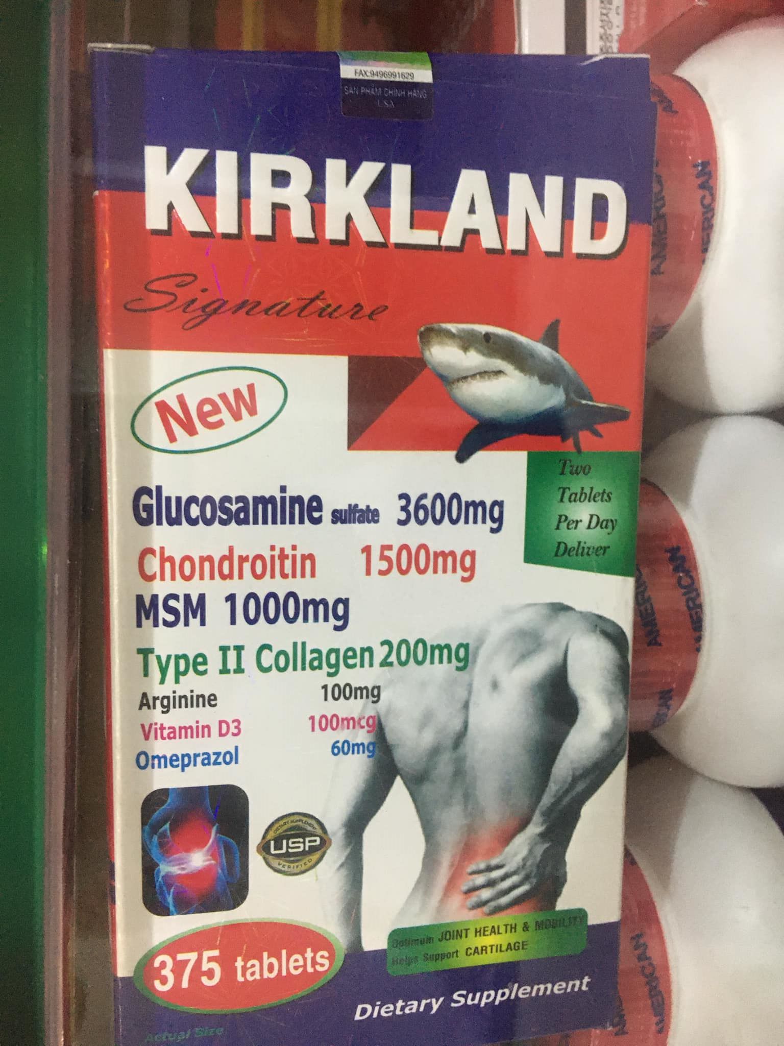 Glucosamin Kirkland 375 viên