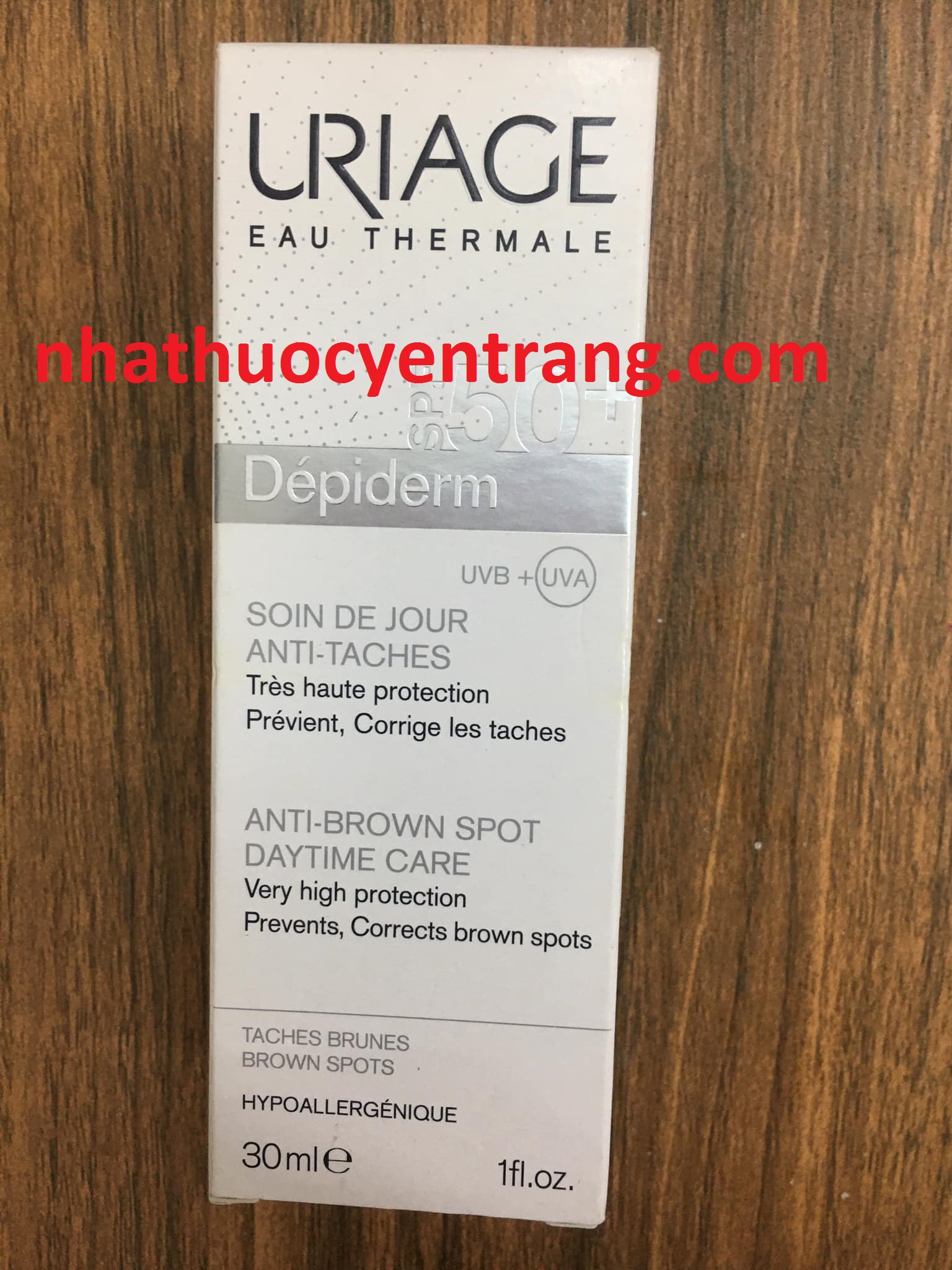 Kem Ngừa Đốm Nâu Uriage Depiderm SPF50 Soin De Jour Anti-Taches 30ml