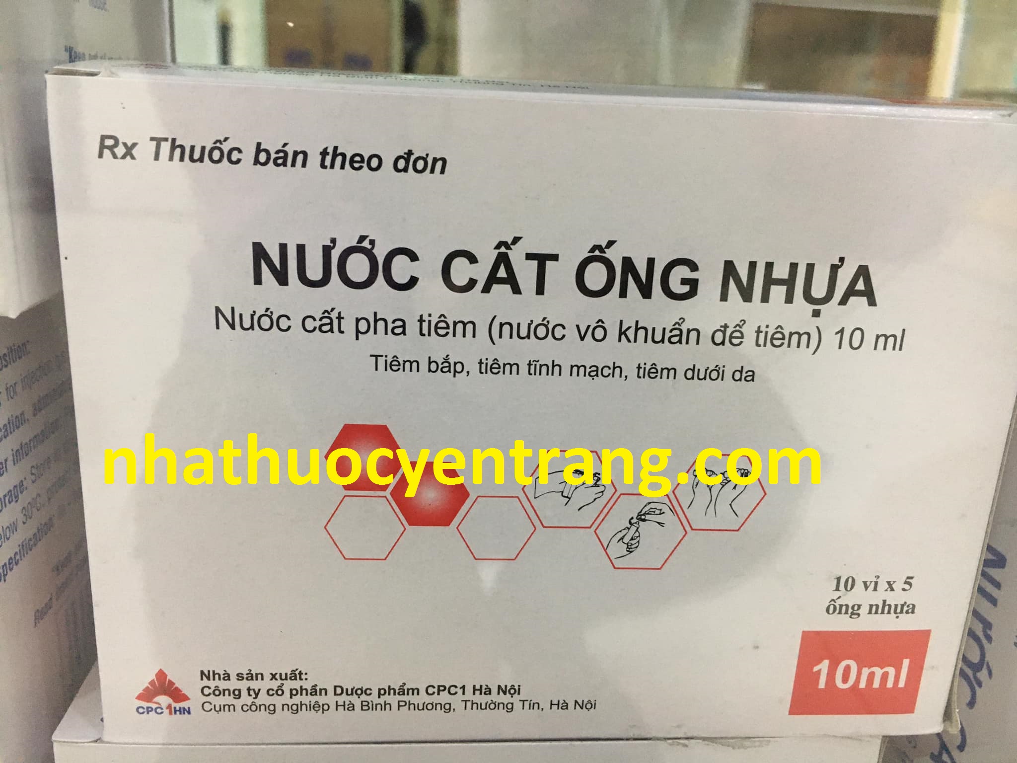 Nước cất ống nhựa TW1 - 10ml