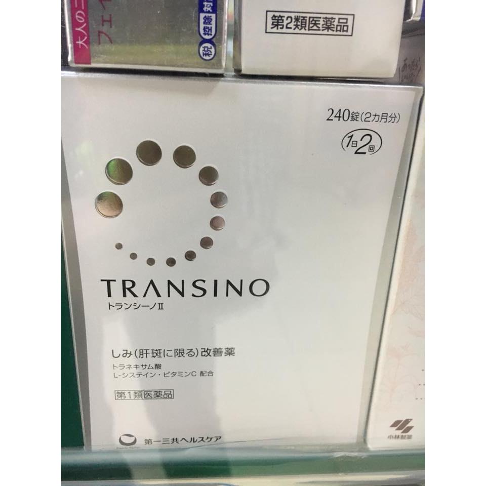 VIÊN UỐNG TRỊ NÁM TRANSINO WHITENING 240 VIÊN