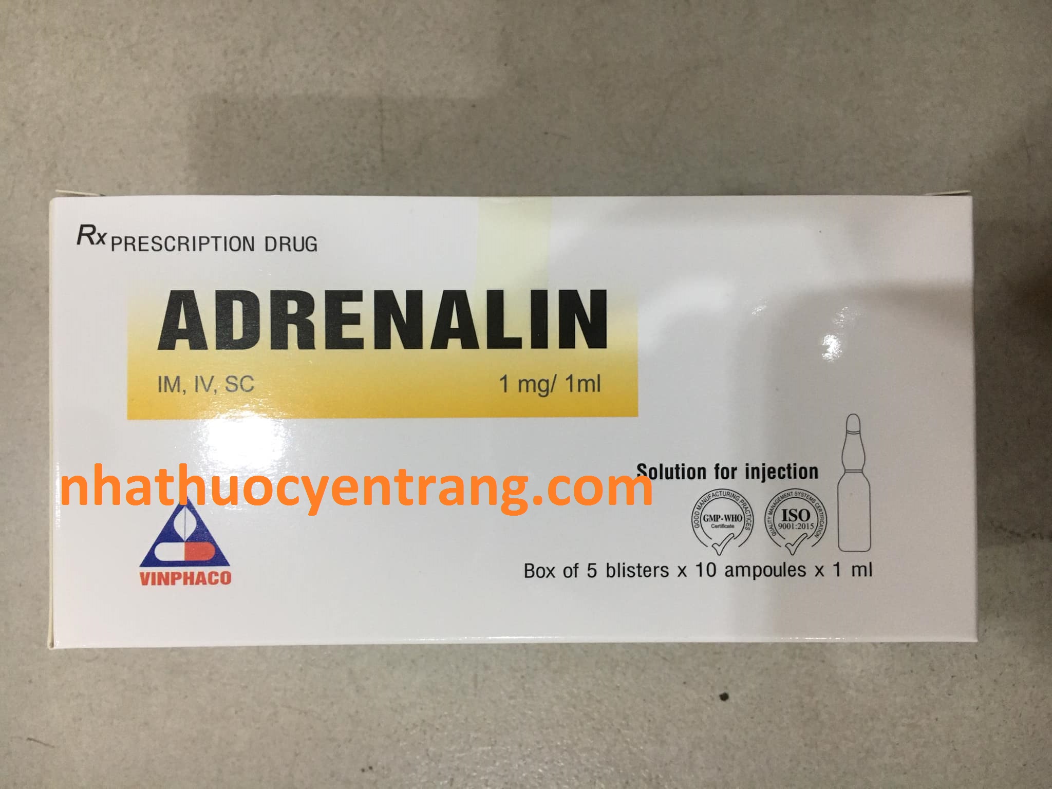 Adrenalin (Hộp 50 ống)