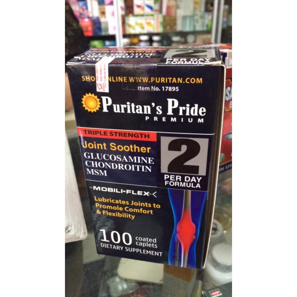 Glucosamin Joint Soother Puritan's Pride 100 viên
