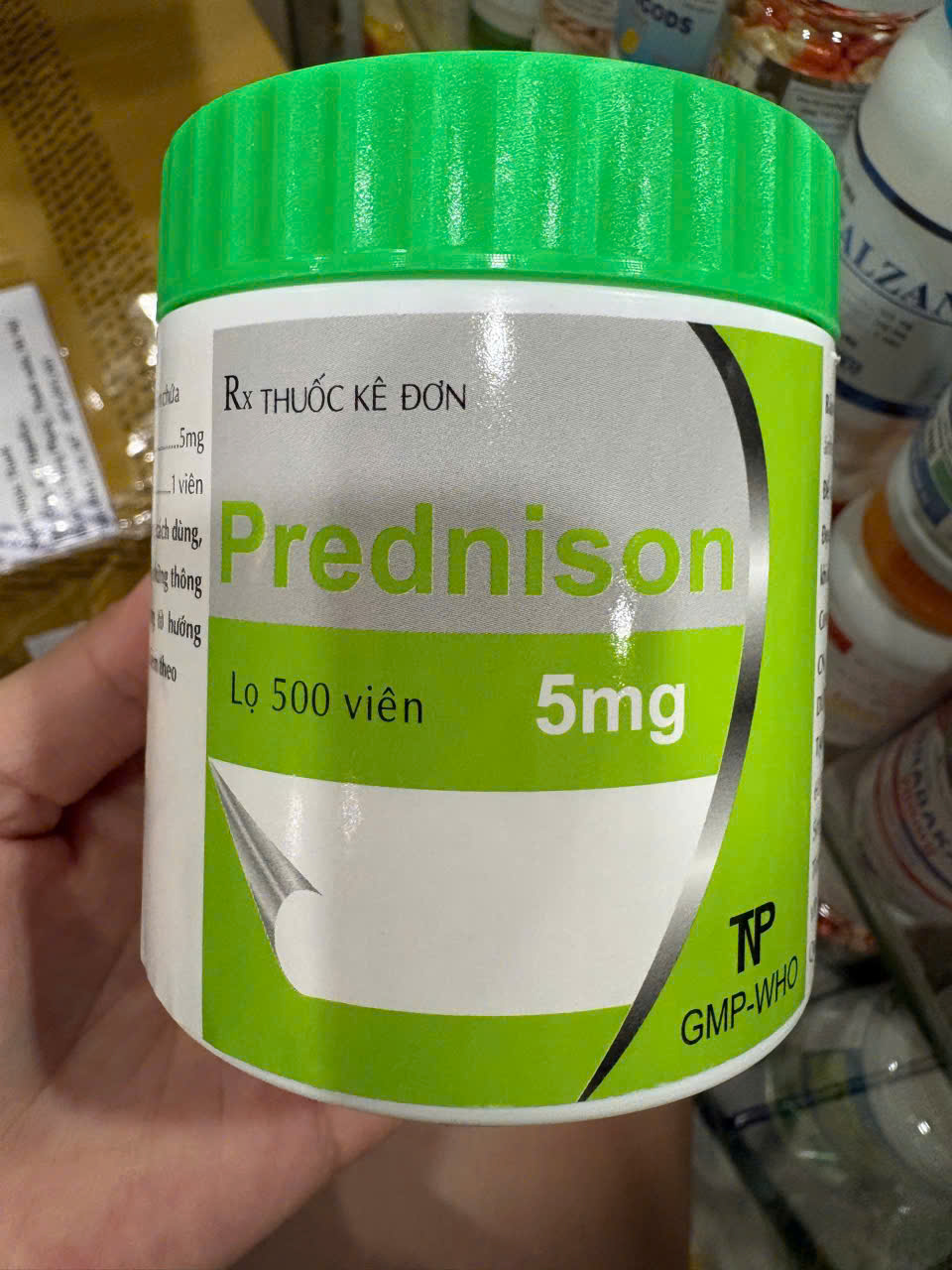 Prednison 5mg (lọ 500 viên)
