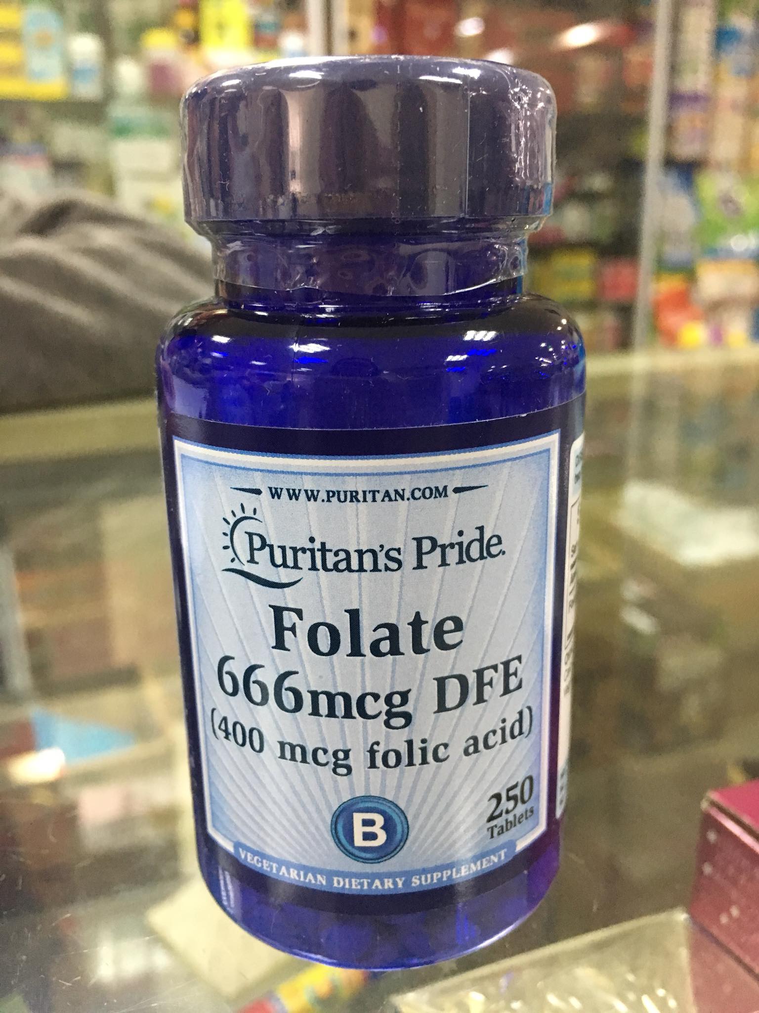 Acid Folic Puritan's Pride 400mcg 250 Viên