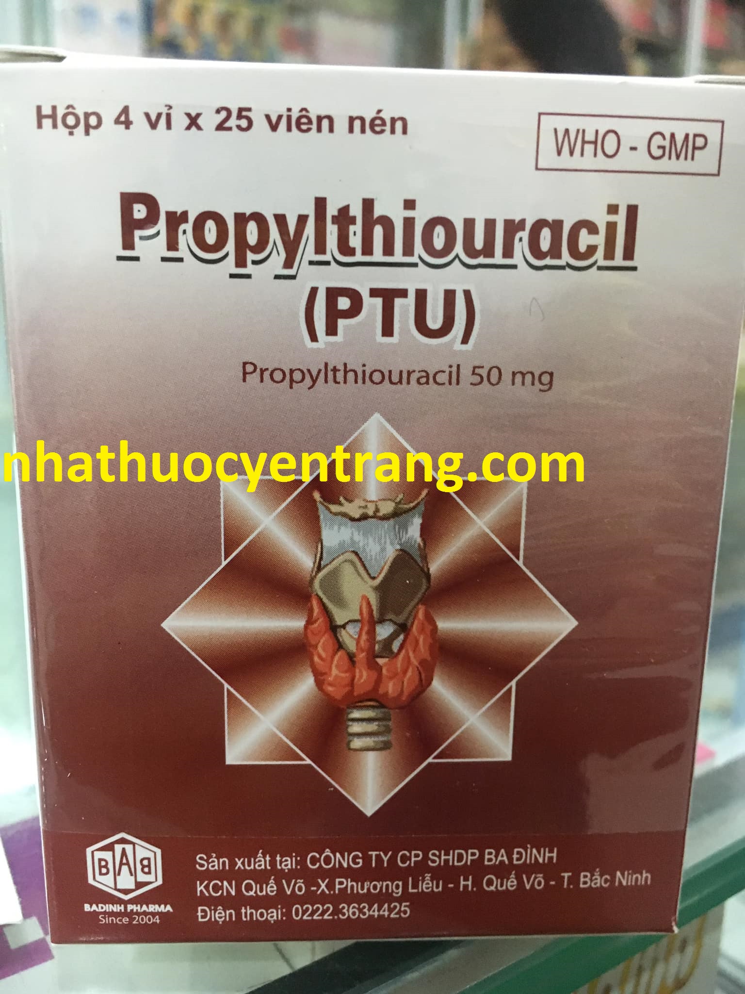 Propylthiouracil 50mg (P.T.U) dạng vỉ