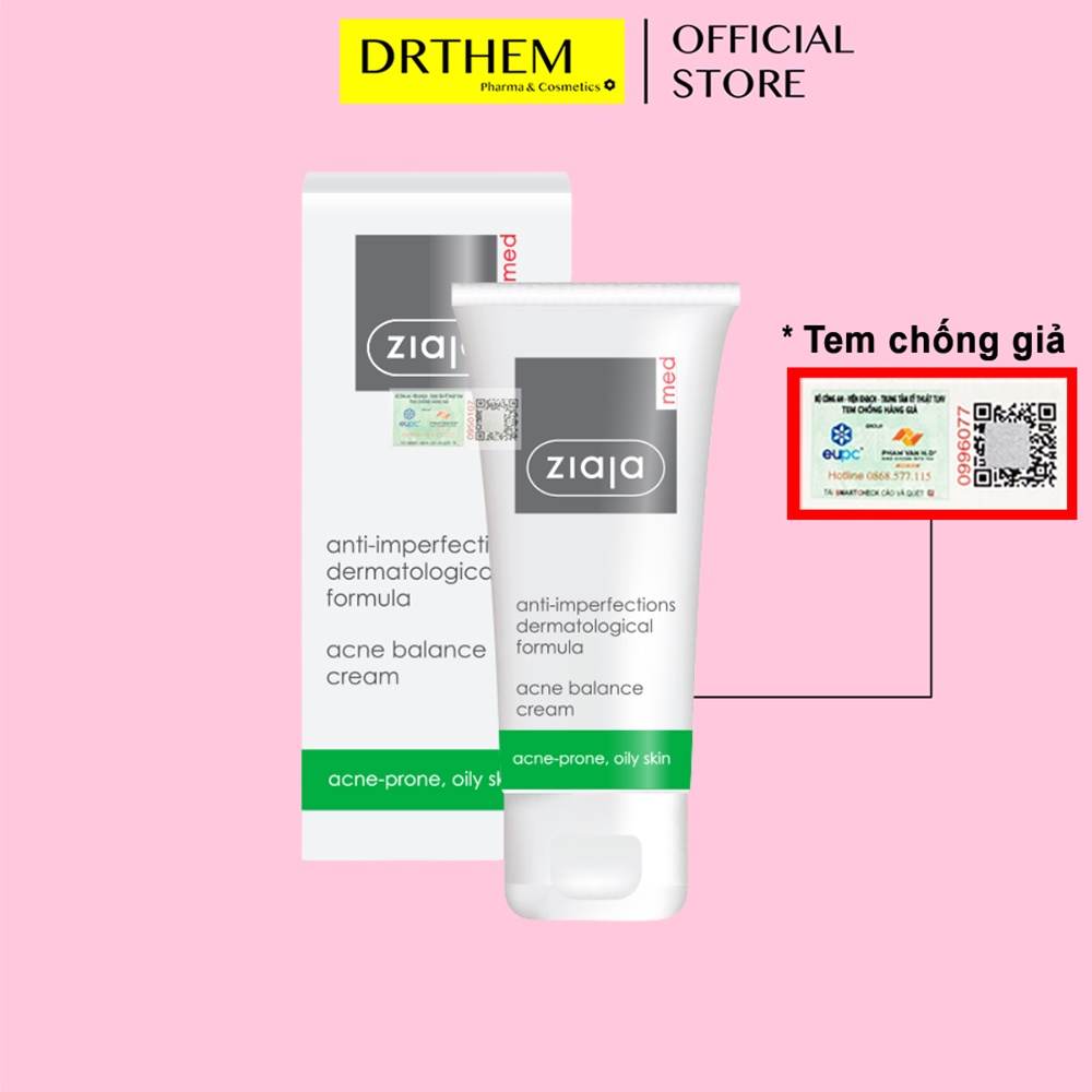 KEM NGỪA MỤN TRỨNG CÁ ZIAJA MED 50ML