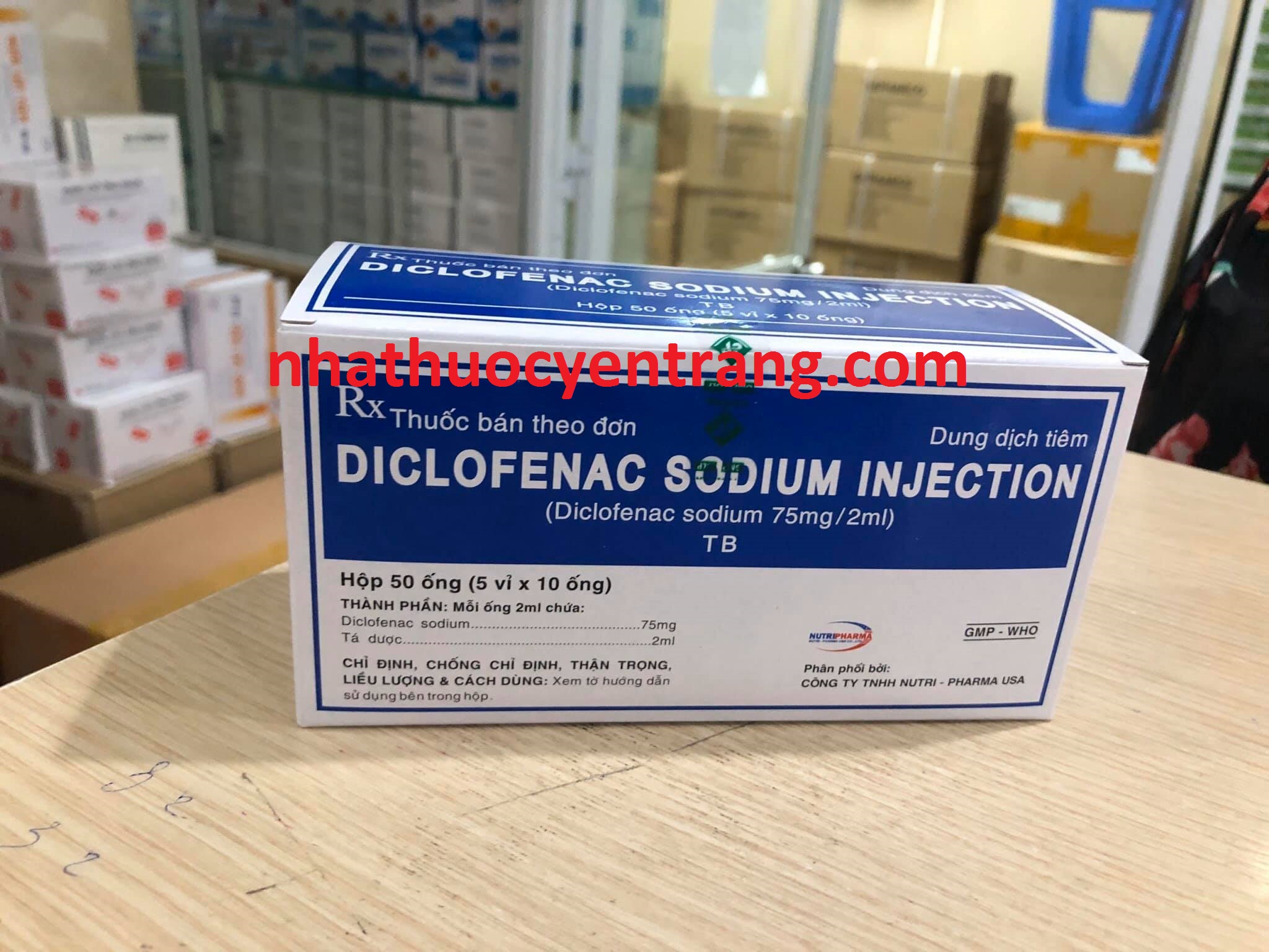 Diclofenac tiêm 75mg/2ml