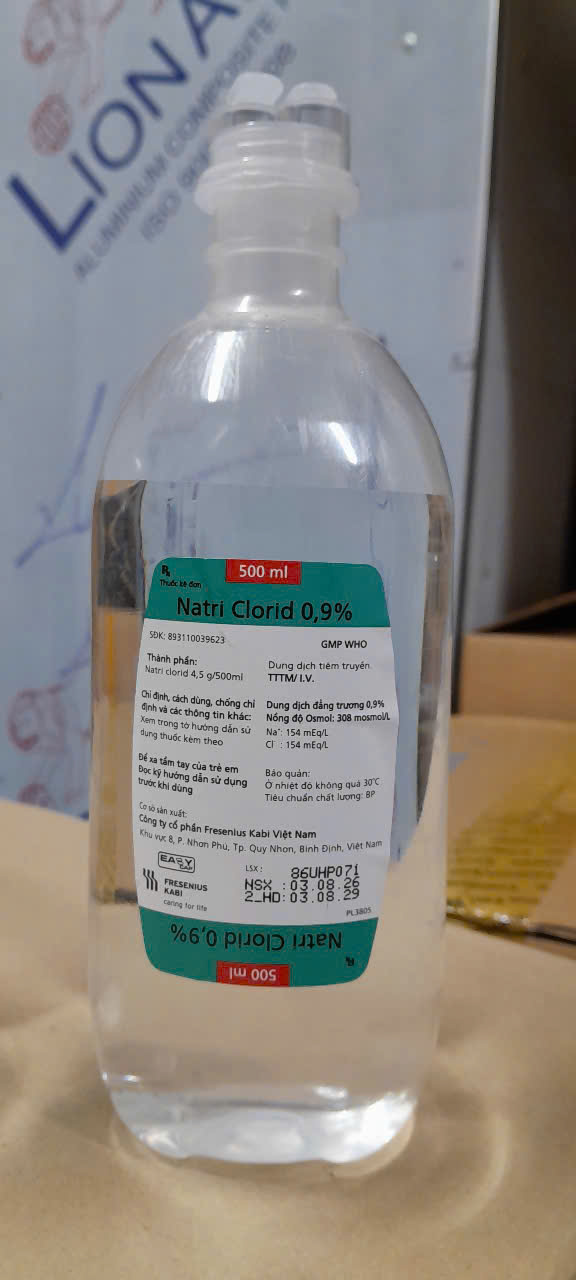 Natri Clorid Kabi 0.9% 500ml