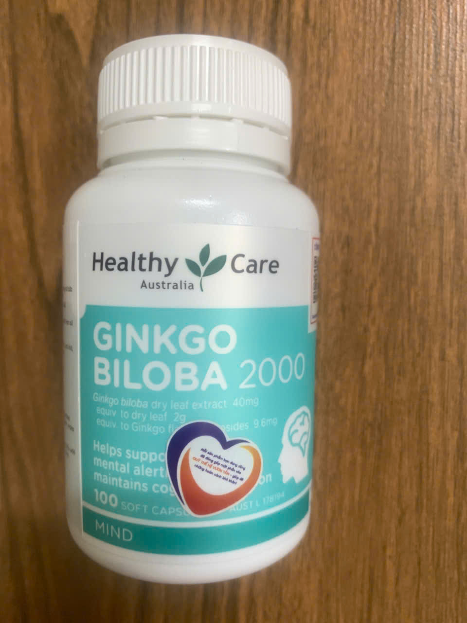 Ginkgo Biloba 2000mg 100 viên Healthy Care