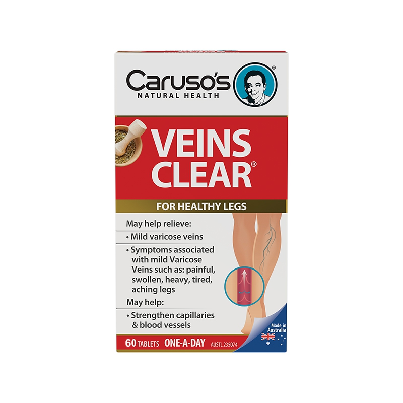 VIÊN UỐNG GIÃN TĨNH MẠCH CARUSOS VEINS CLEAR 60 viên