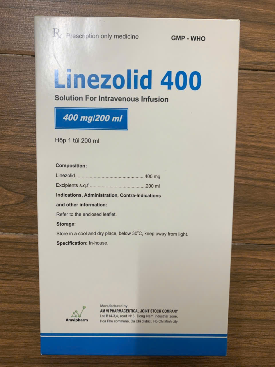 Linezolid 400mg/200ml