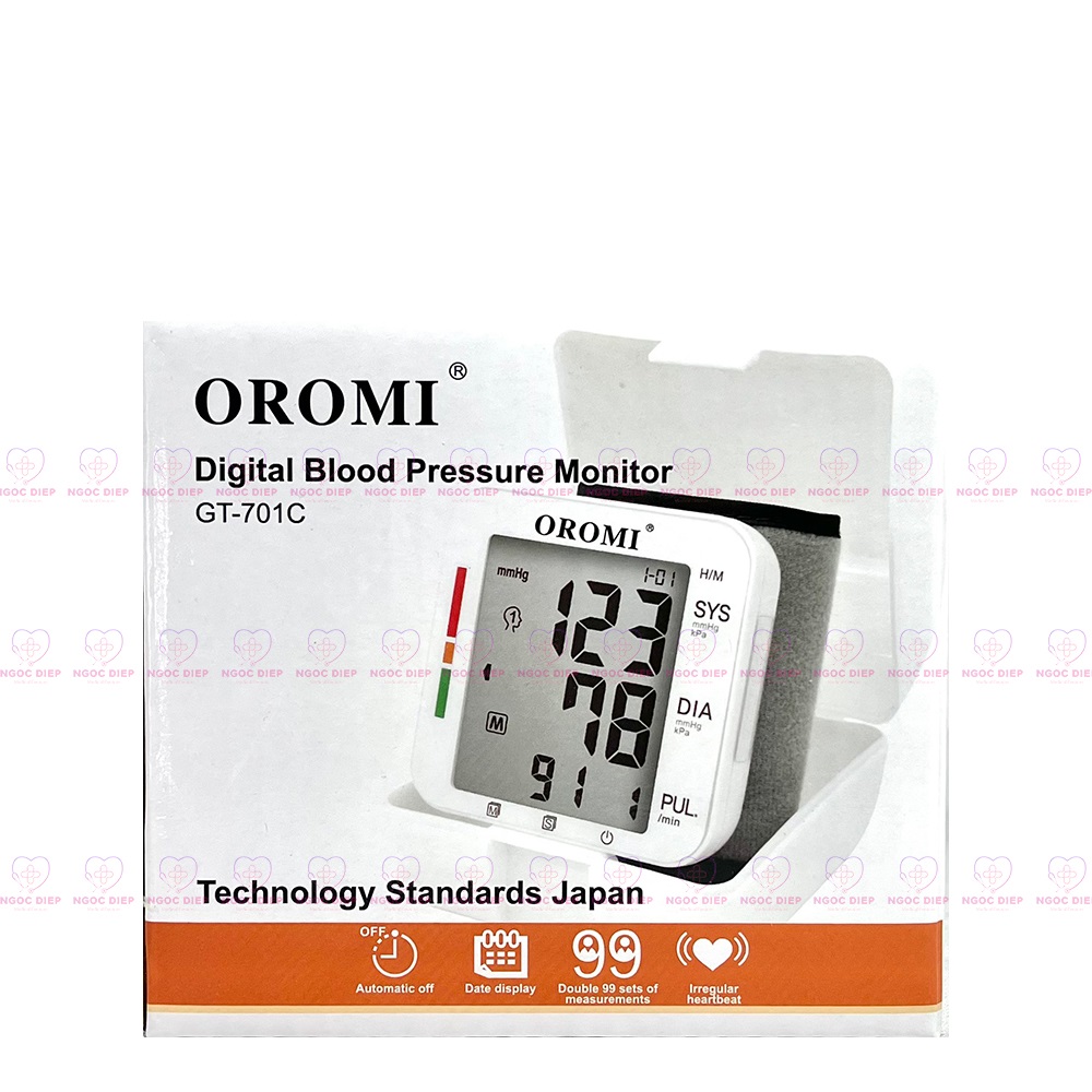 Máy đo huyết áp cổ tay Oromi