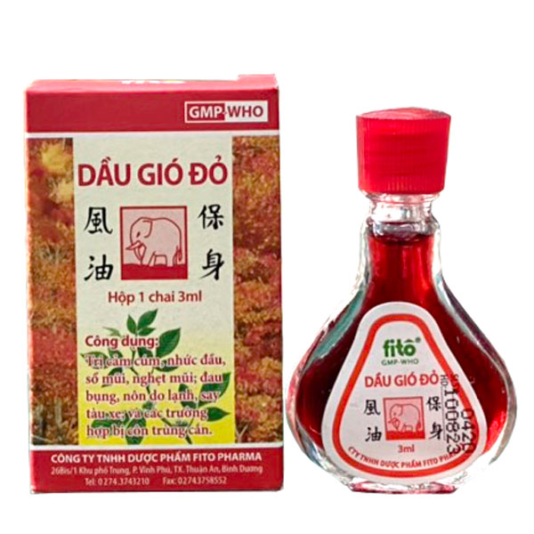 DẦU GIÓ ĐỎ CON VOI 3ml