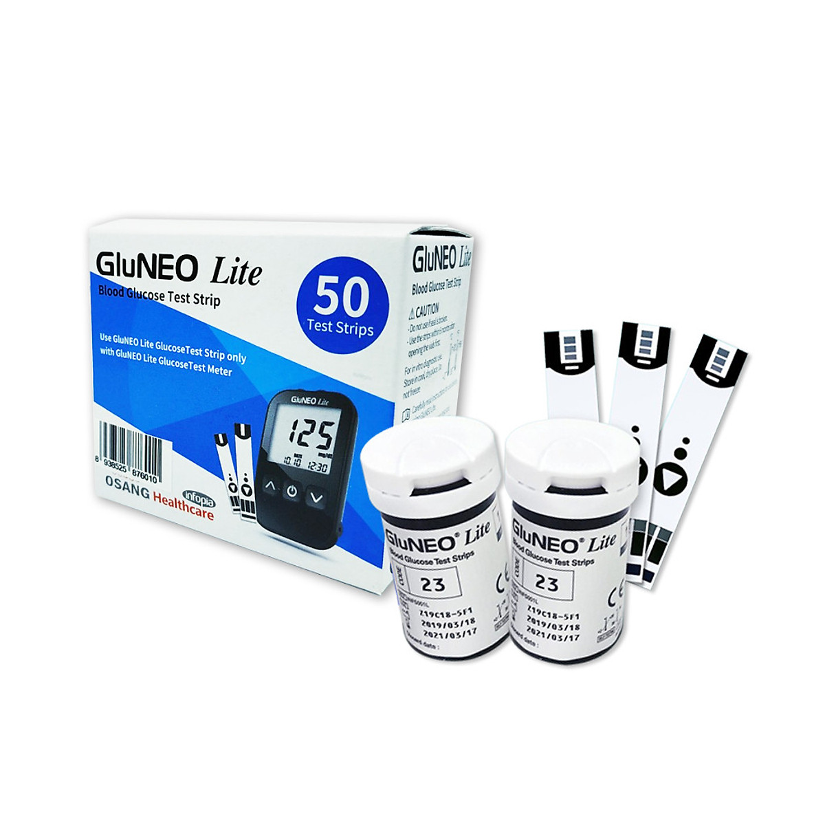 Que thử đường huyết GluNeo lite hộp 50 Test