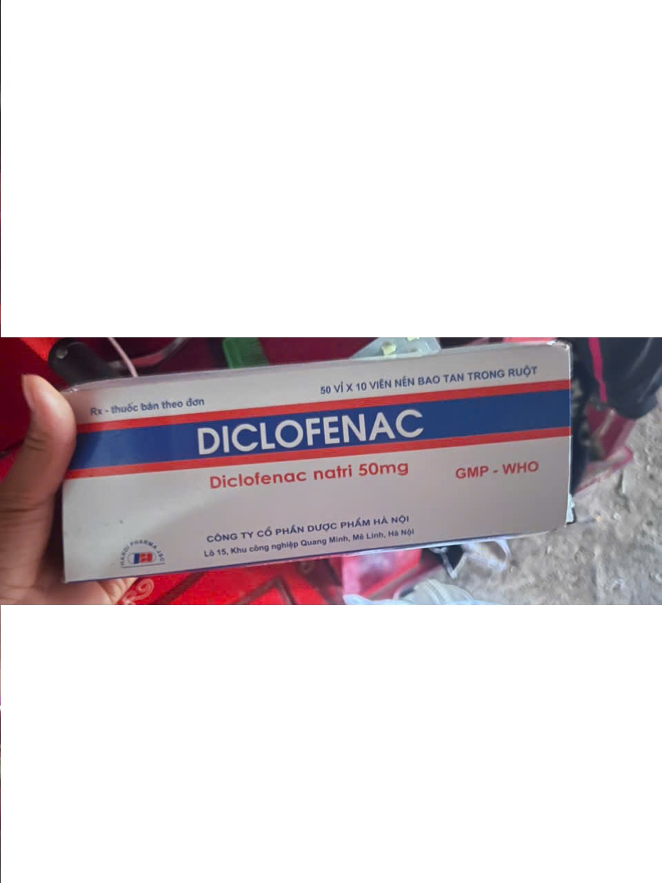 Diclofenac 50mg (Hộp 50 viên) - T