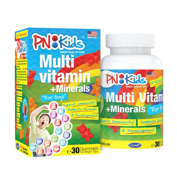 PN Kids Multi Vitamin + Minerals for boys 30 viên