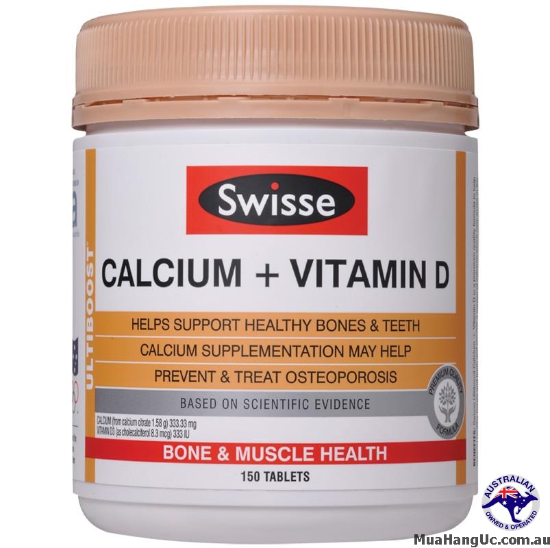 Swisse Calcium + Vitamin D 150 viên