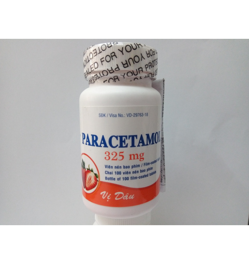 Paracetamol 325mg vị dâu