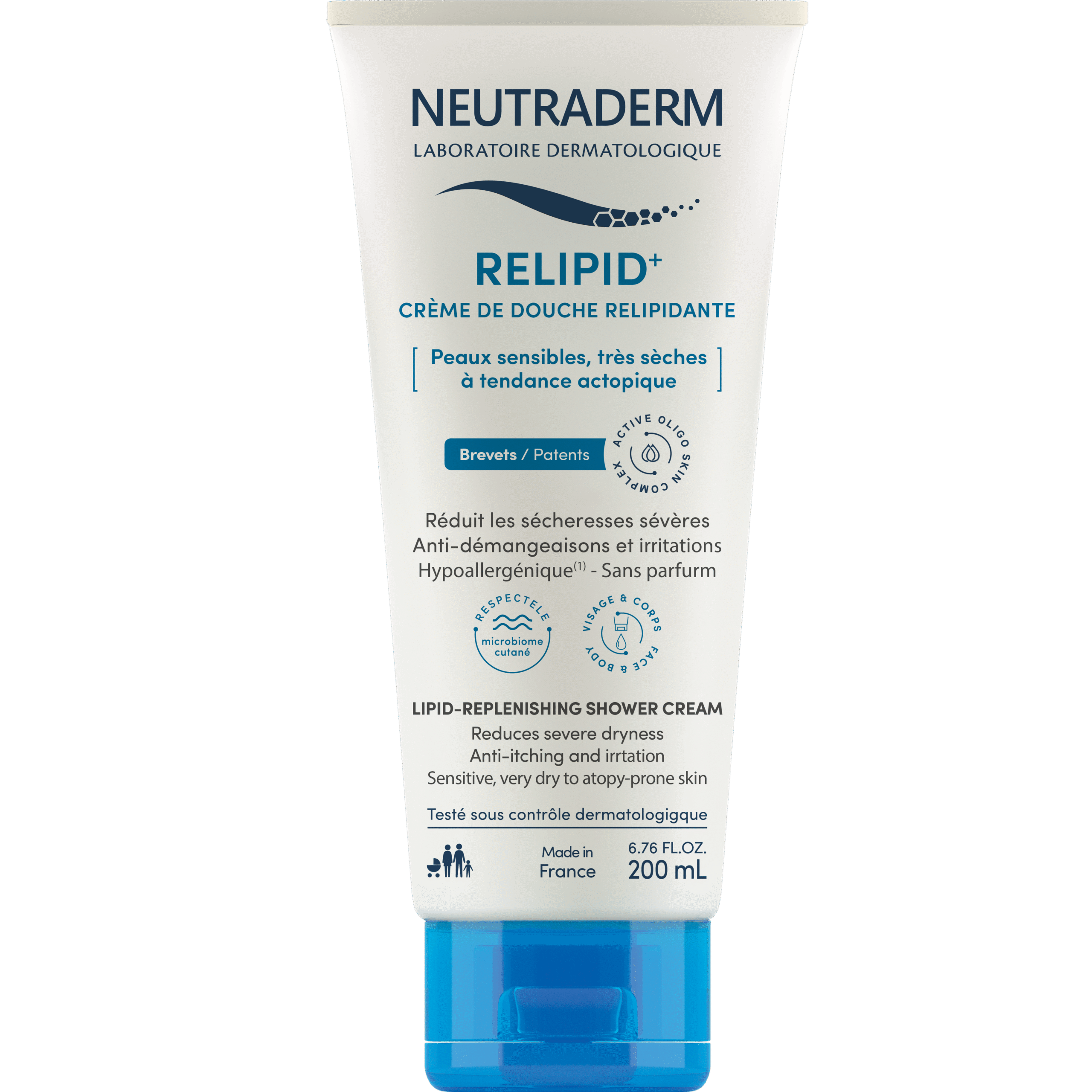 Kem Tắm Ngăn Ngừa Chàm Ngứa NEUTRADERM Lipid-Peplenishing Shower Cream 200ml