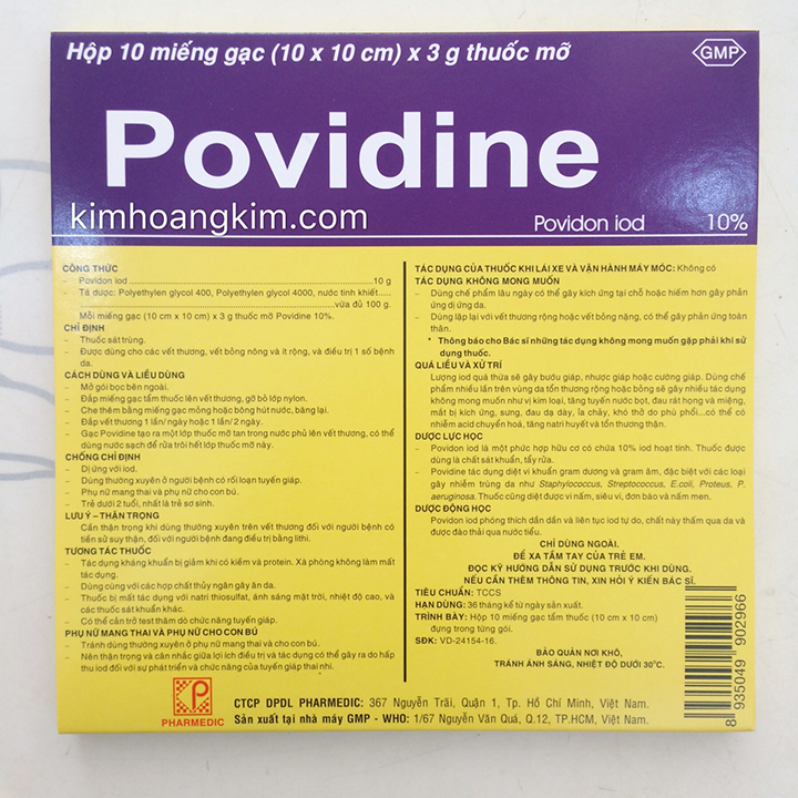 Gạc mỡ Povidine