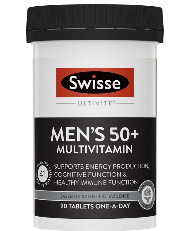 Swisse Men’s Ultivite 50+ Multivitamin 90 Tablets