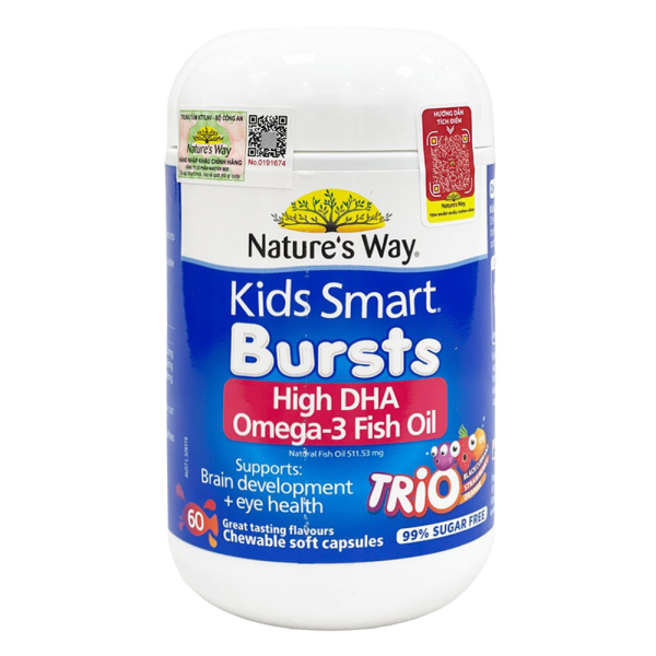 Nature’s Way Kids Smart Bursts High DHA Omega-3 Fish Oil