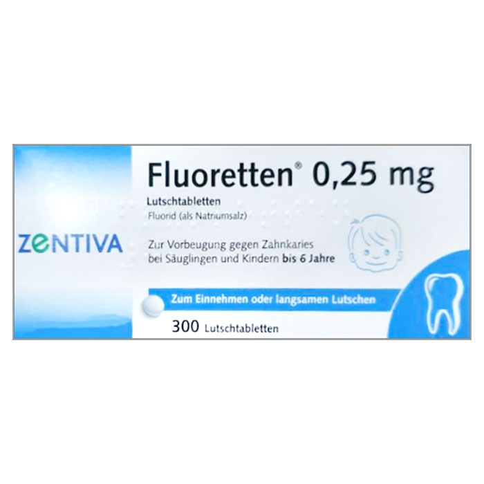 VIÊN NGẬM CHỐNG SÂU RĂNG FLUORETTEN 0.25MG