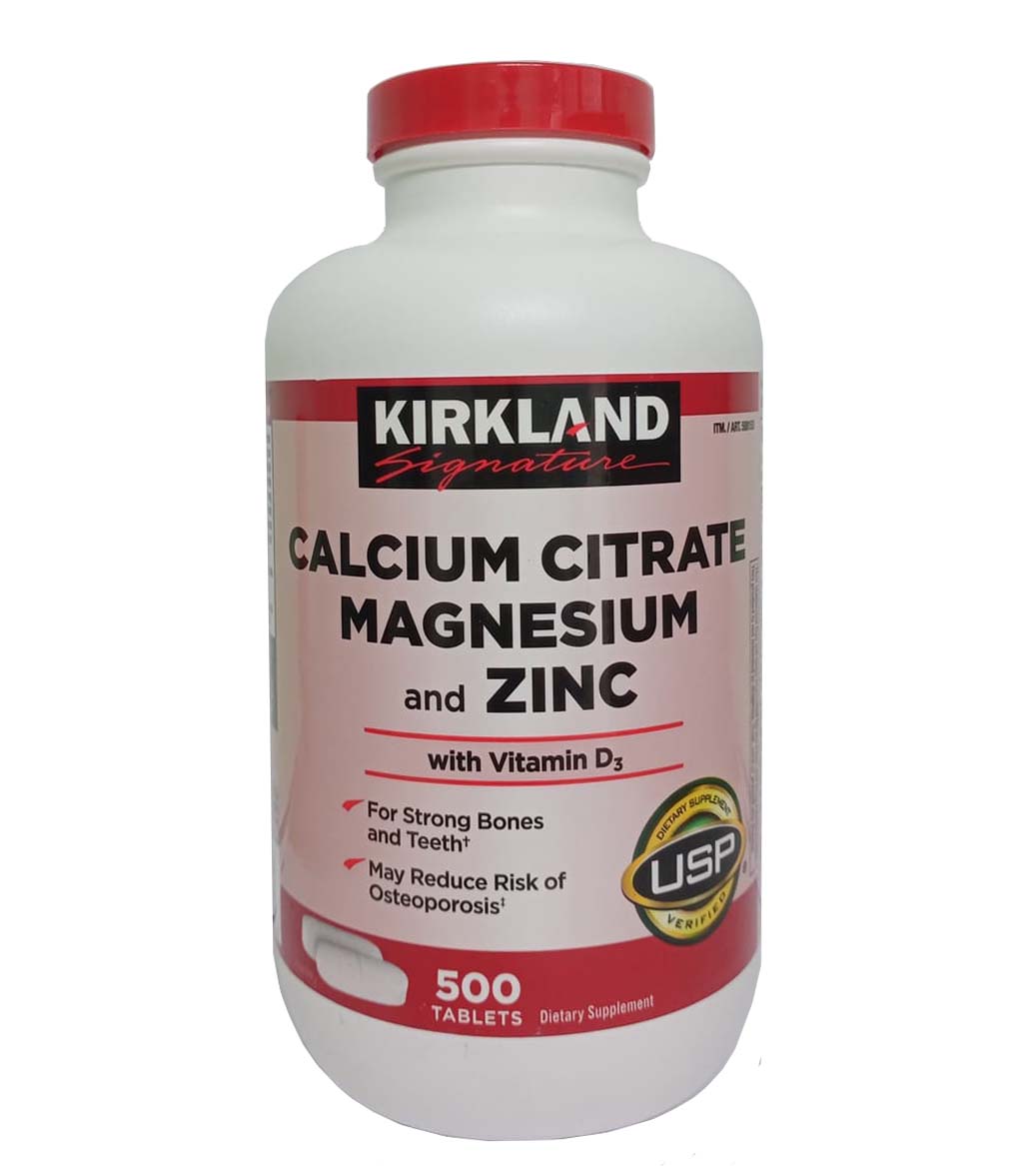 Kirkland Calcium Citrate Magnesium and Zinc 500 viên
