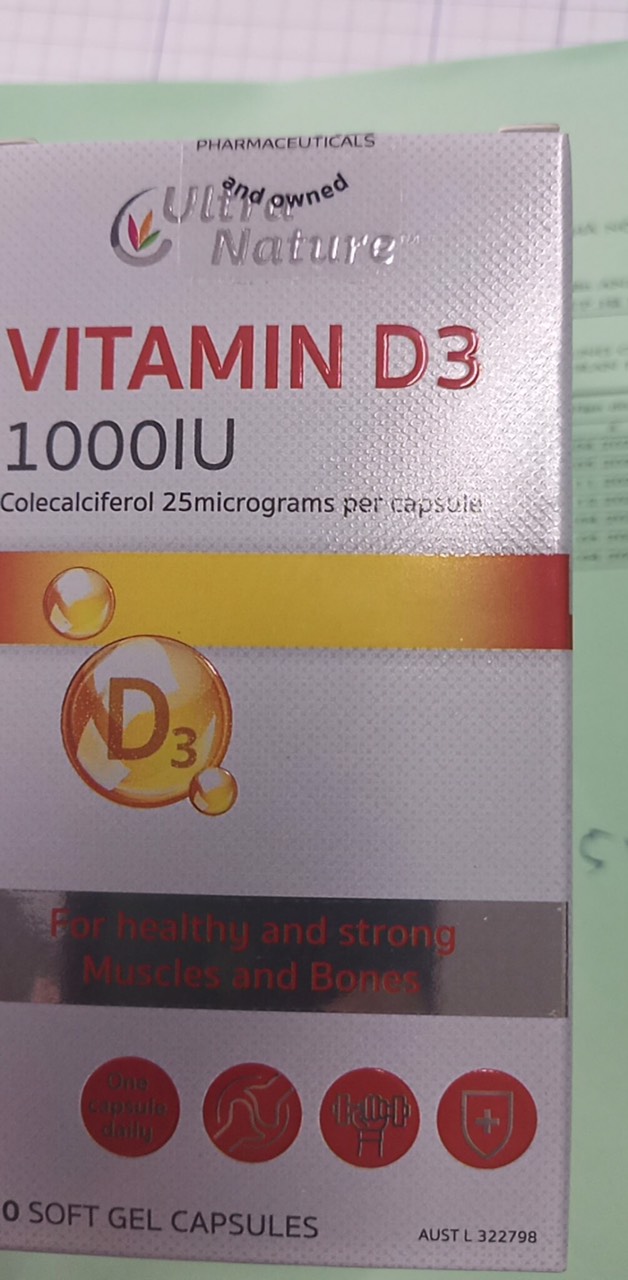 Vitamin D3 1000IU Ultra Nature