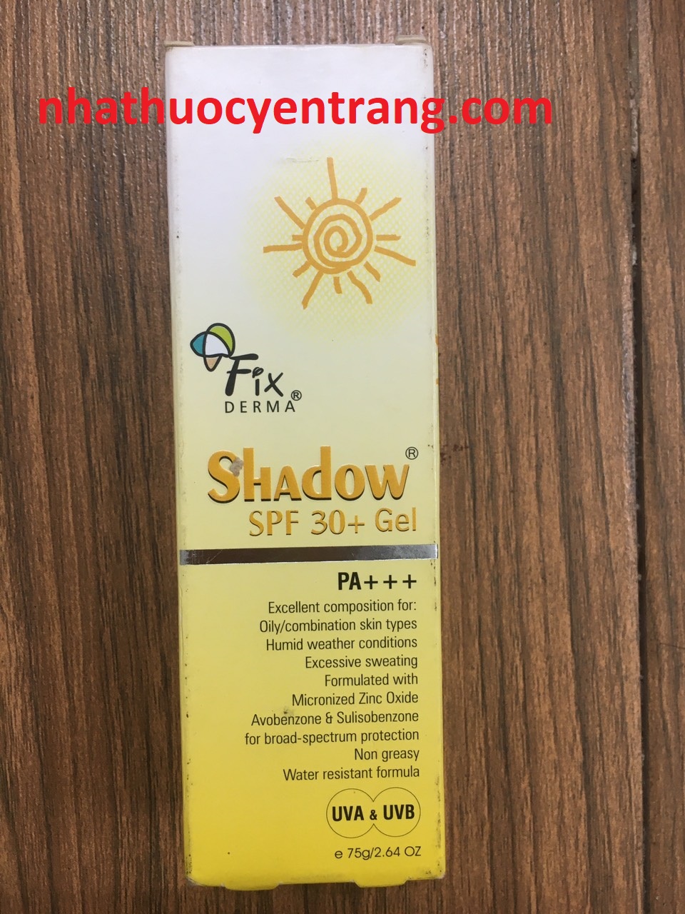 Gel Chống Nắng Fix Derma Shadow SPF 30+ (75g)