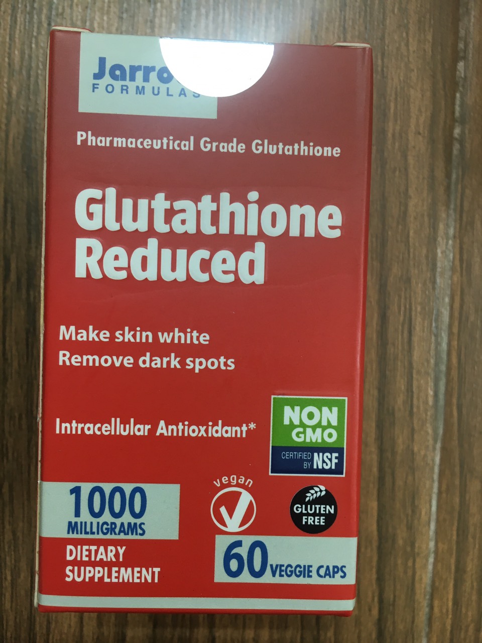 Jarrow Glutathione Reduced 1000mg 60 viên